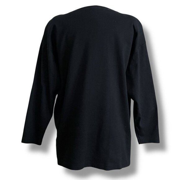 Vintage 1980s Accessory Lady Womens Top Sz Medium Black Beaded Sequins Loud - Picture 6 of 11